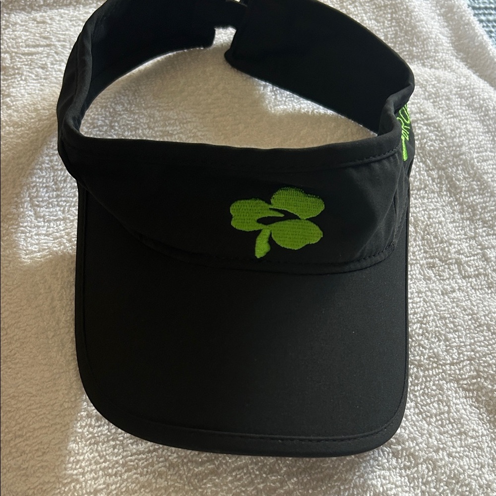 Brooks Black Visor with Green Logo